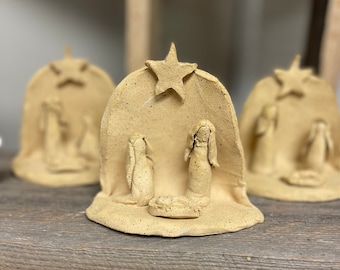 Handcrafted Ceramic Nativity Scene - Unique Artisan Christmas Decor