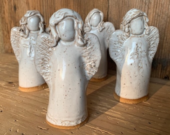 Ceramic Angel figurine- Hand Made Pottery- Available in BULK PRICES- Ready to ship!