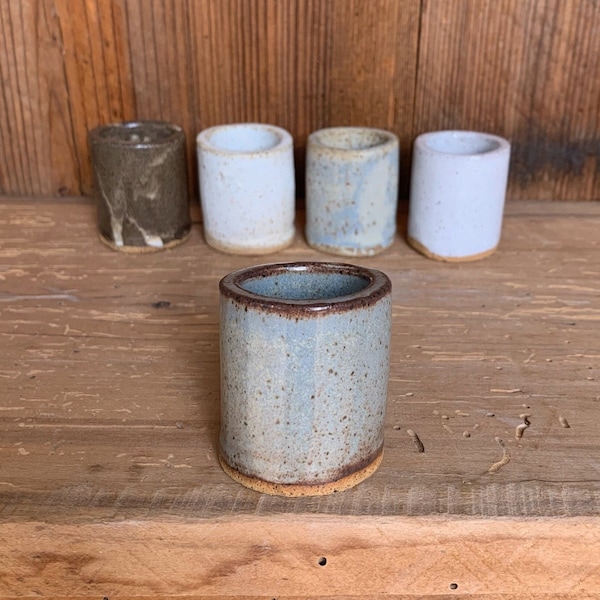 Multi-Purpose Handmade Ceramic Shot Glass - Artisan Stoneware for Bar and Home Decor