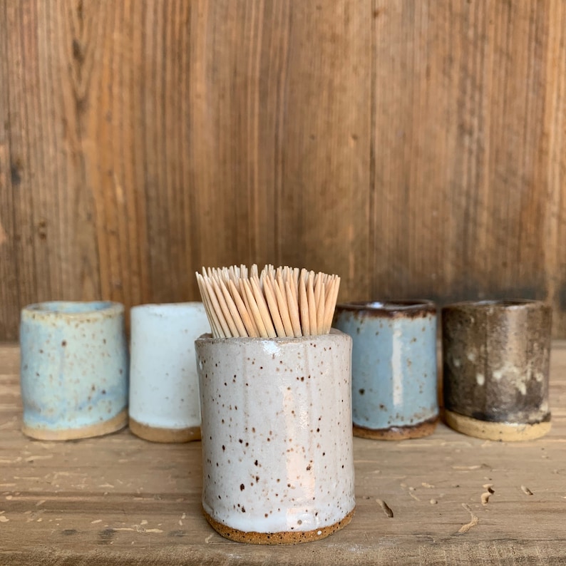 Toothpick Holder Handmade Ceramic Pottery Ready to Ship Etsy