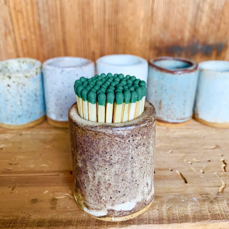 Handmade Ceramic Match Stick Holder Versatile & Decorative, Available in Various Glazes image 2