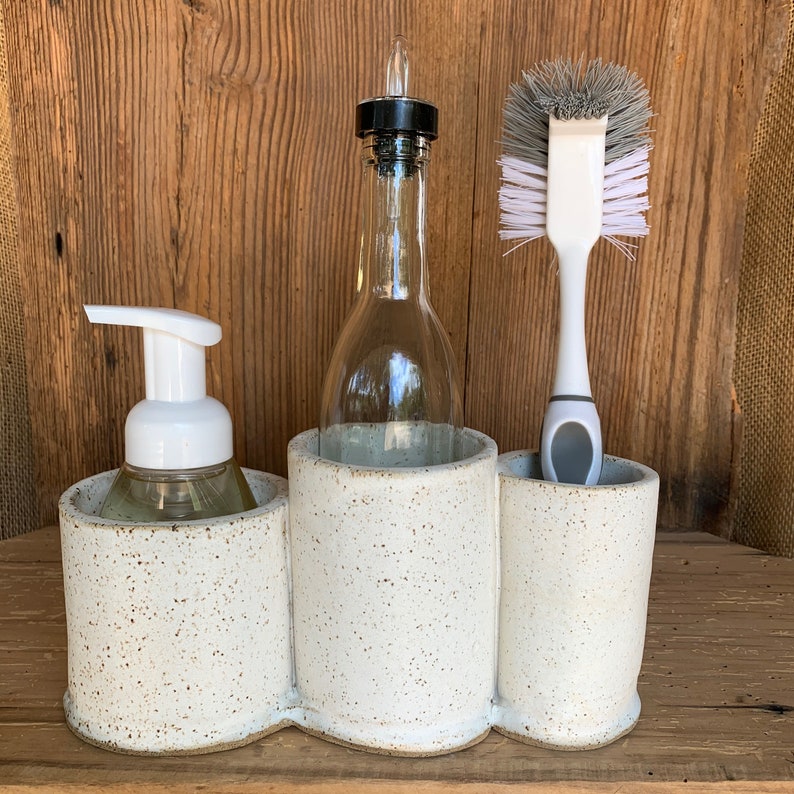 Ceramic Sink Caddy Handmade Pottery Kitchen Sink Organizer Etsy