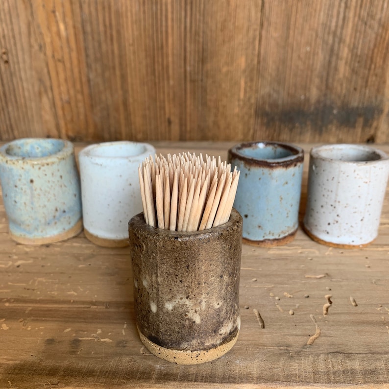 Toothpick Holder Handmade Ceramic Pottery Ready to Ship Etsy