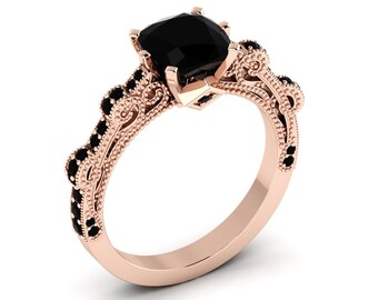 Black Wedding Rings Etsy