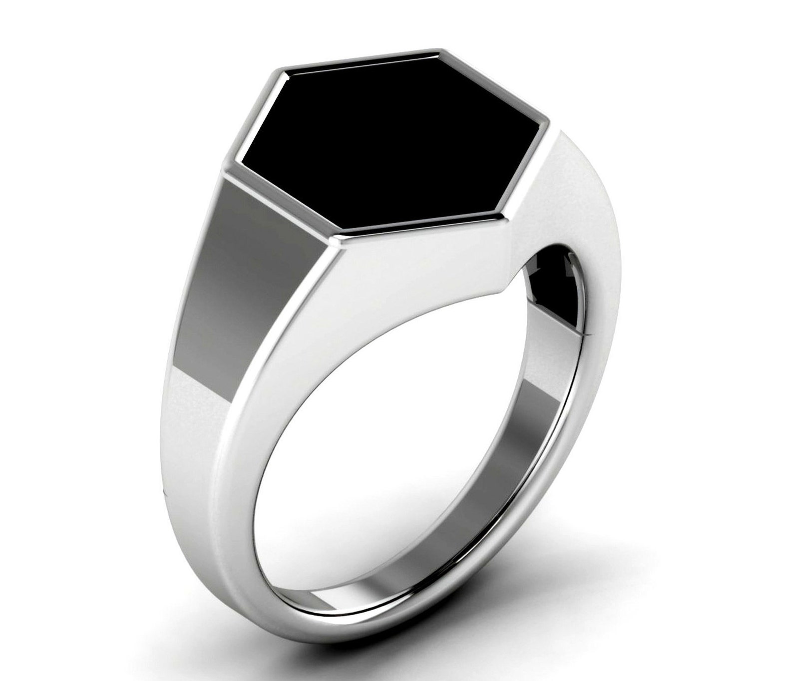 Unique Black Onyx Ring For Men 925 Sterling Silver Ring Etsy