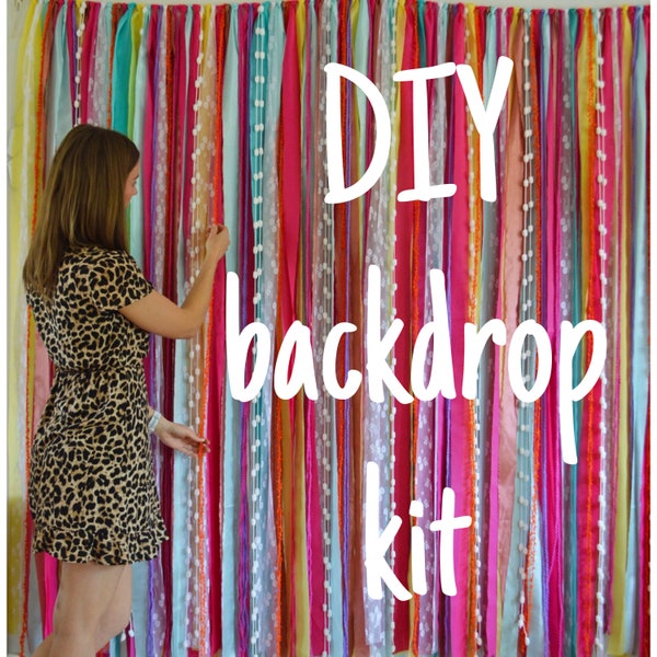 DIY fabric backdrop kit - Choose your colour