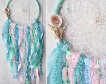 Mermaid themed dreamcatcher wall hanging