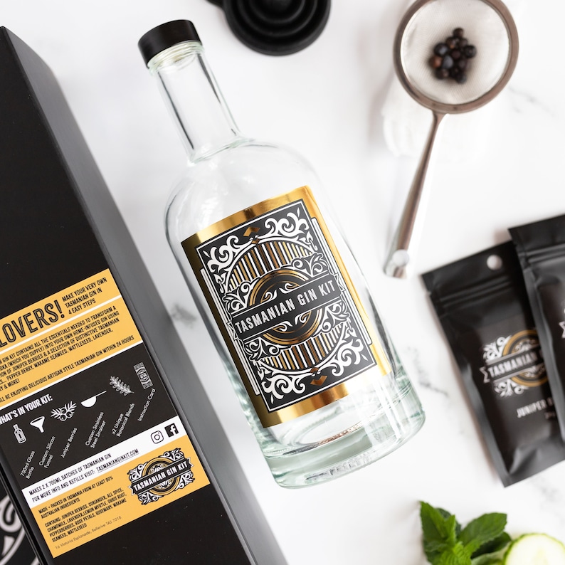 Make your own Tasmanian Gin Kit Gin Lover gift Botanicals