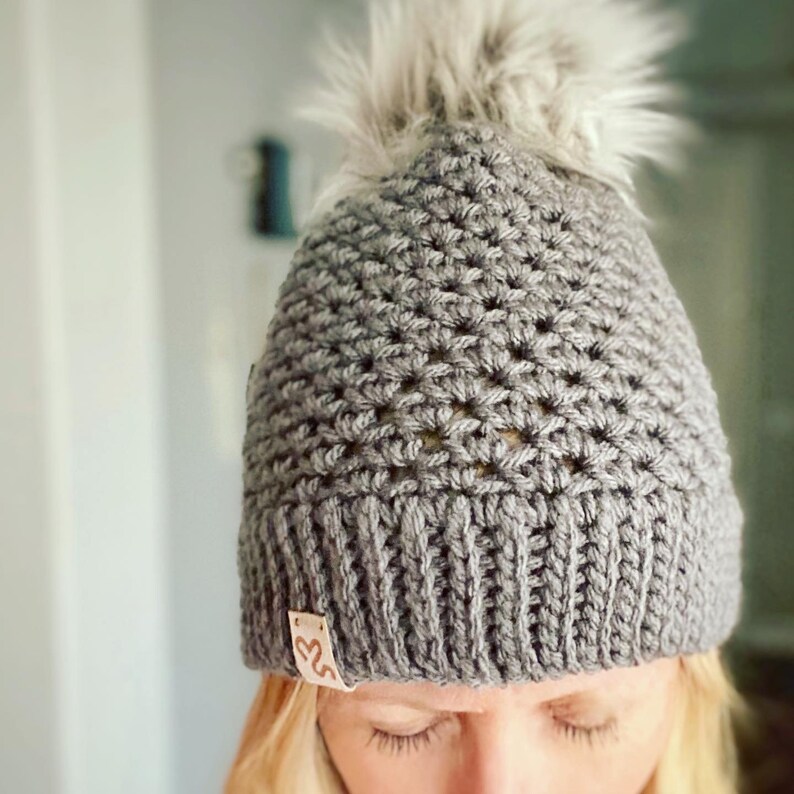 Grit Stitch Womens Crochet Beanie Pattern Digital Download Etsy