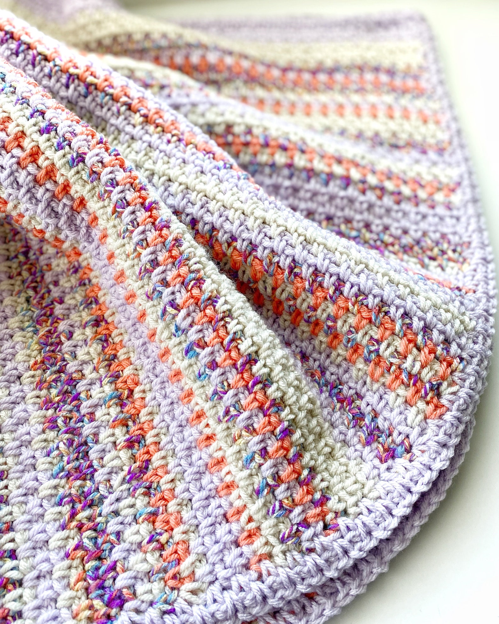 Marble Moss Stitch Blanket Pattern PDF Only Digital Etsy