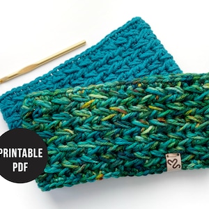 Winter Feathers Headband Earwarmer Pattern - PDF only