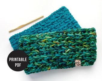 Winter Feathers Headband Earwarmer Pattern - PDF only