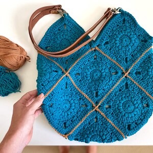 Hannah Tote Bag Pattern PDF Digital Download Granny Square Crochet Bag ...