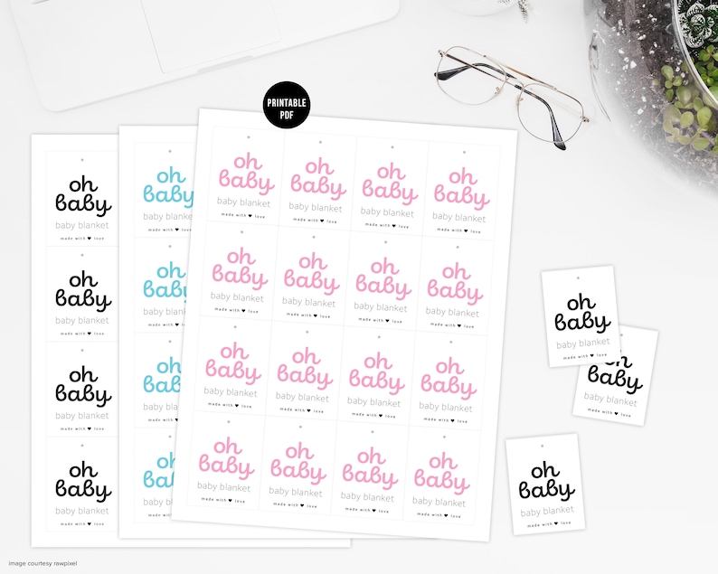 Printable: oh Baby Tags Labels for Knit Crochet Baby | Etsy