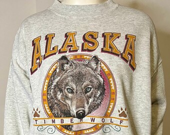 Vintage Alaska Wolf Sweatshirt