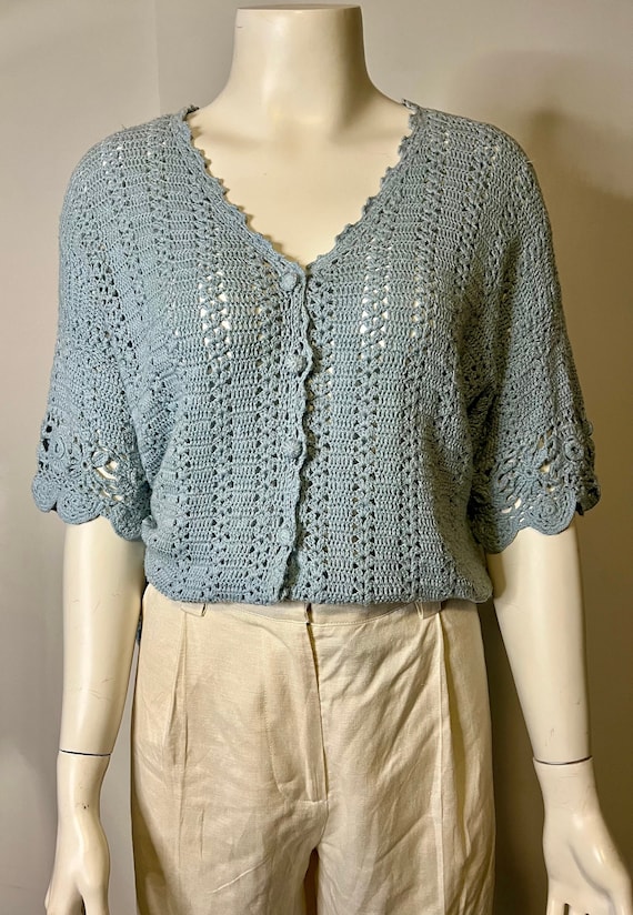 Vintage Hand Crocheted Liz Claiborne Top