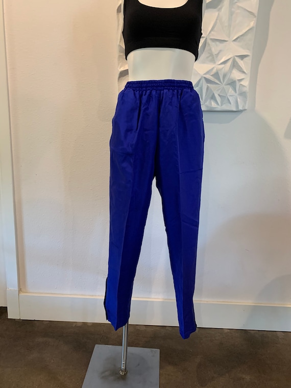 Vintage Silk High-Waisted Track Pants
