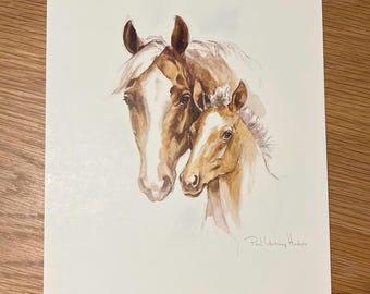 Vintage Paul Whitney Hunter Horse Colt Western Print 8x10” 1979