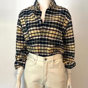 Vintage Ralph Lauren Plaid Polo Button Down Long Sleeve Oxford Shirt - Like New!