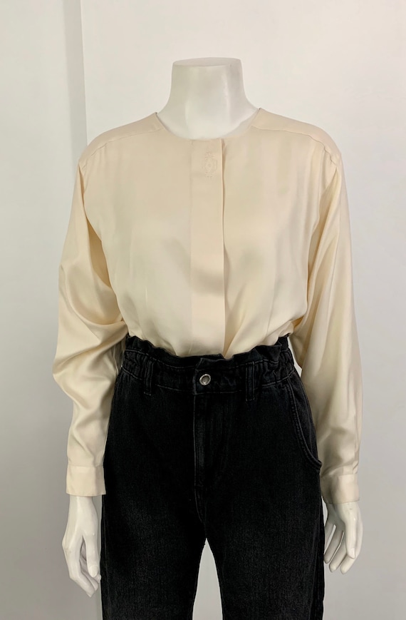 Vintage Ann Taylor Silk Cream Blouse