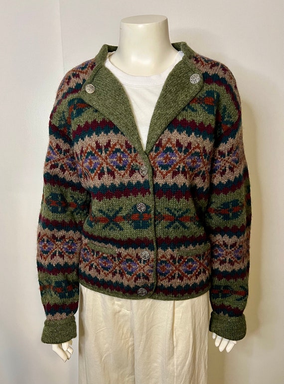 Vintage Handknit Ralph Lauren Cardigan Sweater