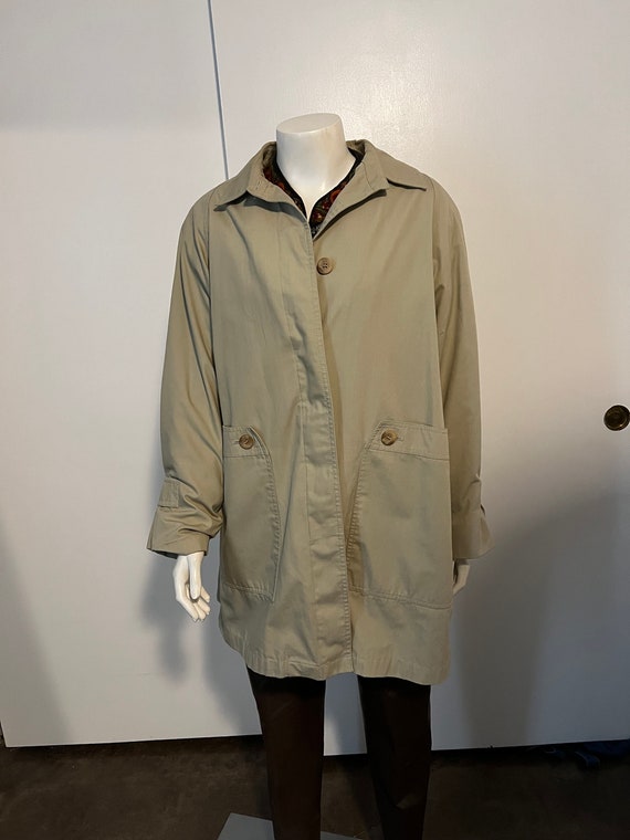 Vintage Khaki Trench Coat Jacket