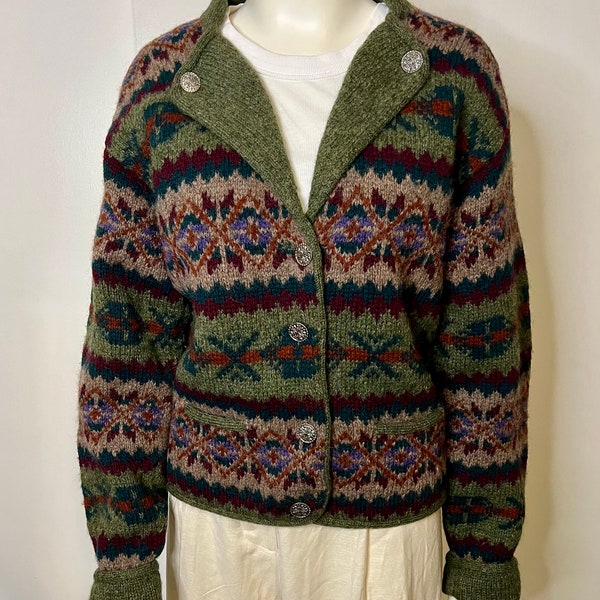 Vintage Handknit Ralph Lauren Cardigan Sweater