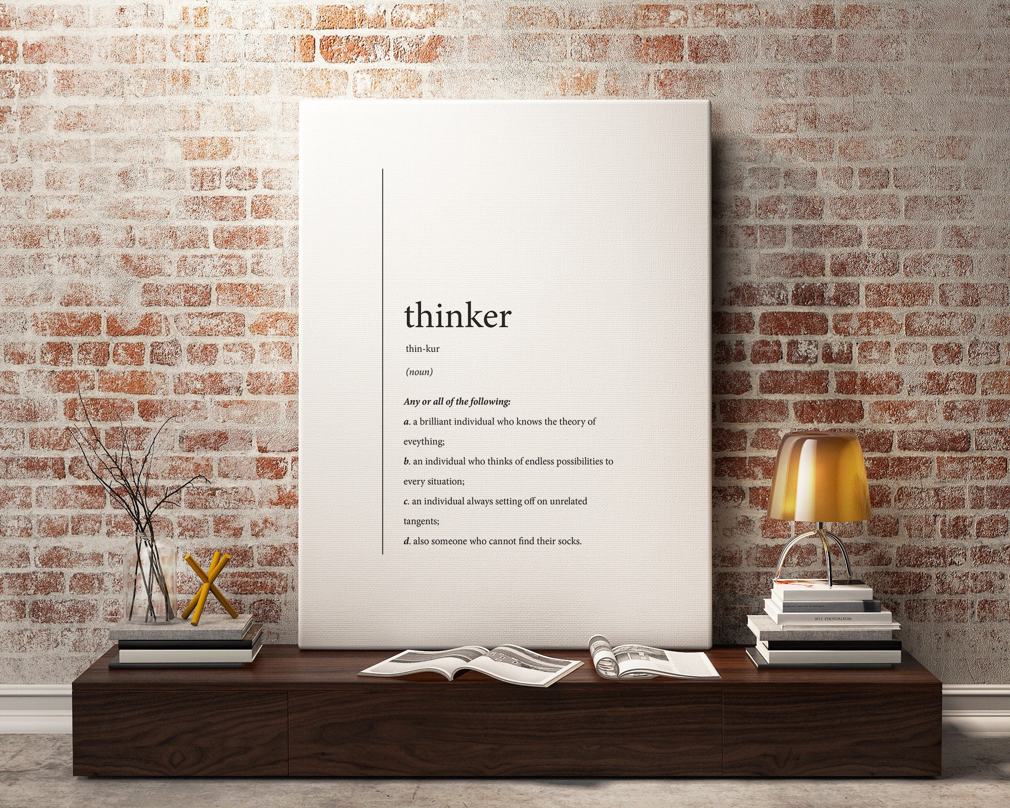 Funny Definition Printable Thinker Gift For A Etsy