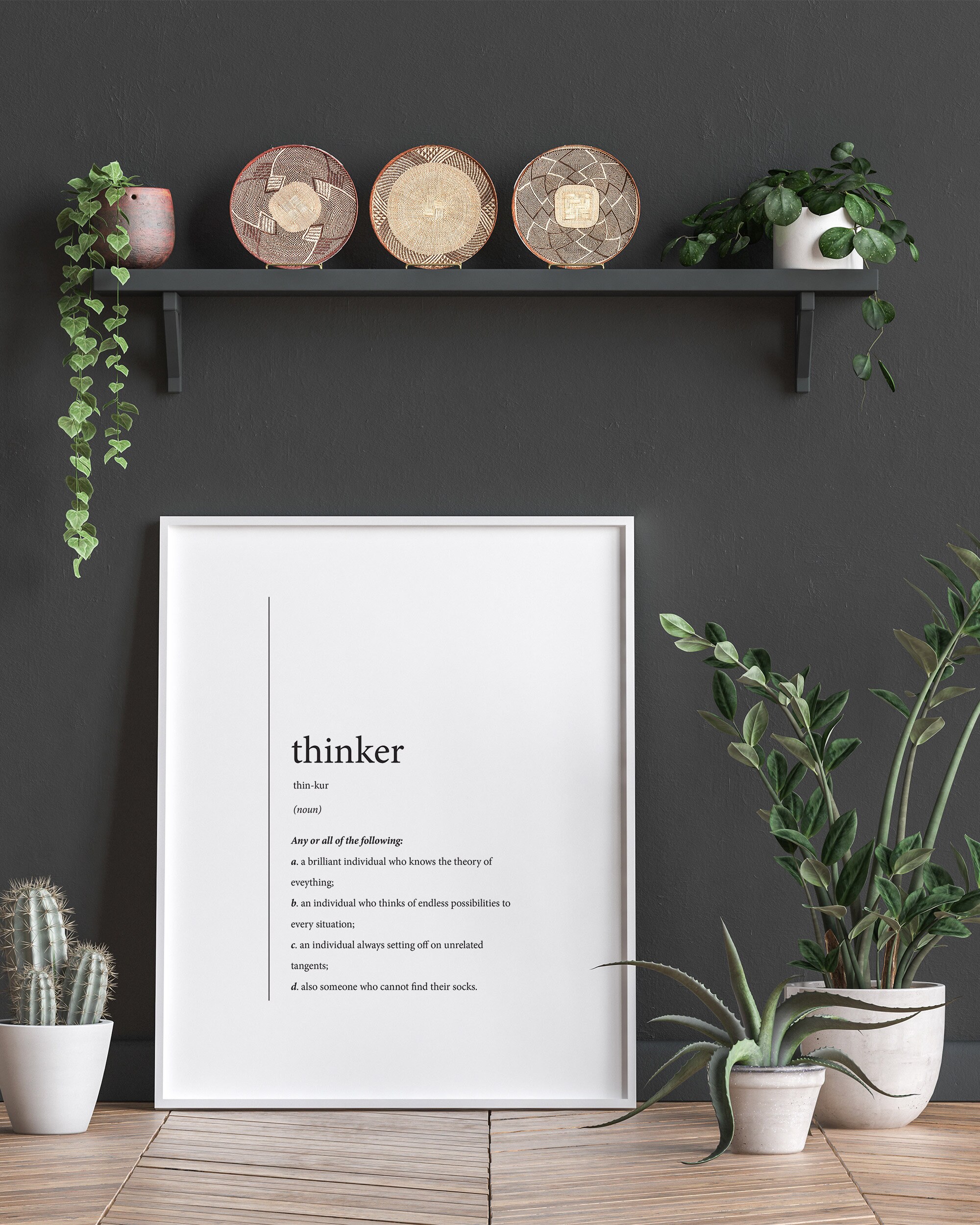 Funny Definition Printable Thinker Gift For A Etsy