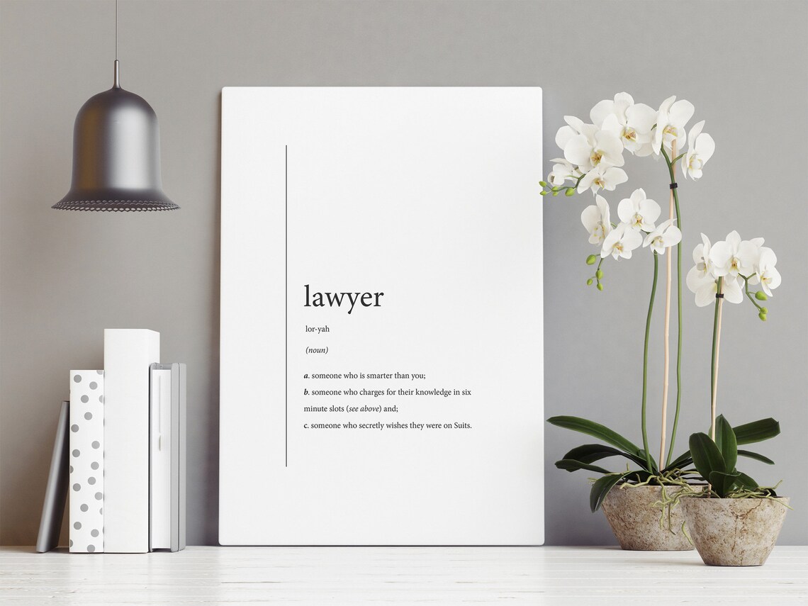Lawyer Definition Printable Law Graduation Gift Etsy New Zealand