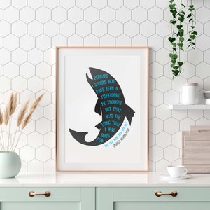 Fisherman art typography print | &#39;Perhaps I should not have been a fisherman&#39; fish art print | Man Cave wall art | Fathers day fishing