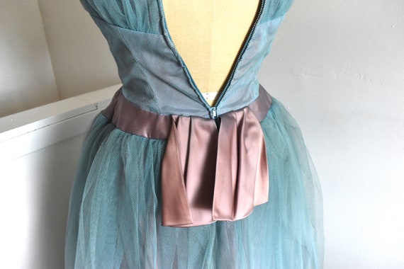 50s Tulle Purple & Blue Cupcake Cocktail Dress - … - image 5