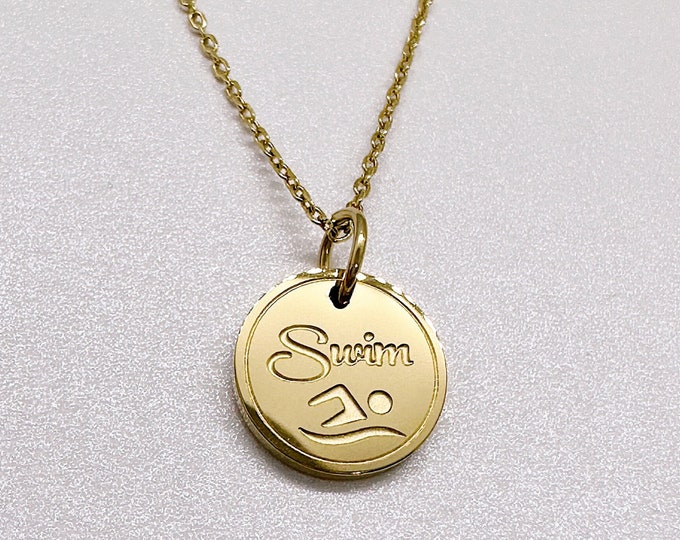 Swimmer Necklace | Gift for Swimmer | Hypoallergenic and Tarnish-Resistant