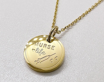 Nurse Charm Necklace - Hypoallergenic and Tarnish-Resistant