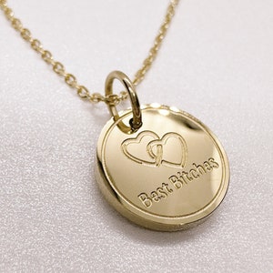 Gift for Friend | Friendship Necklace | Best Bitches - Hypoallergenic and Tarnish-Resistant