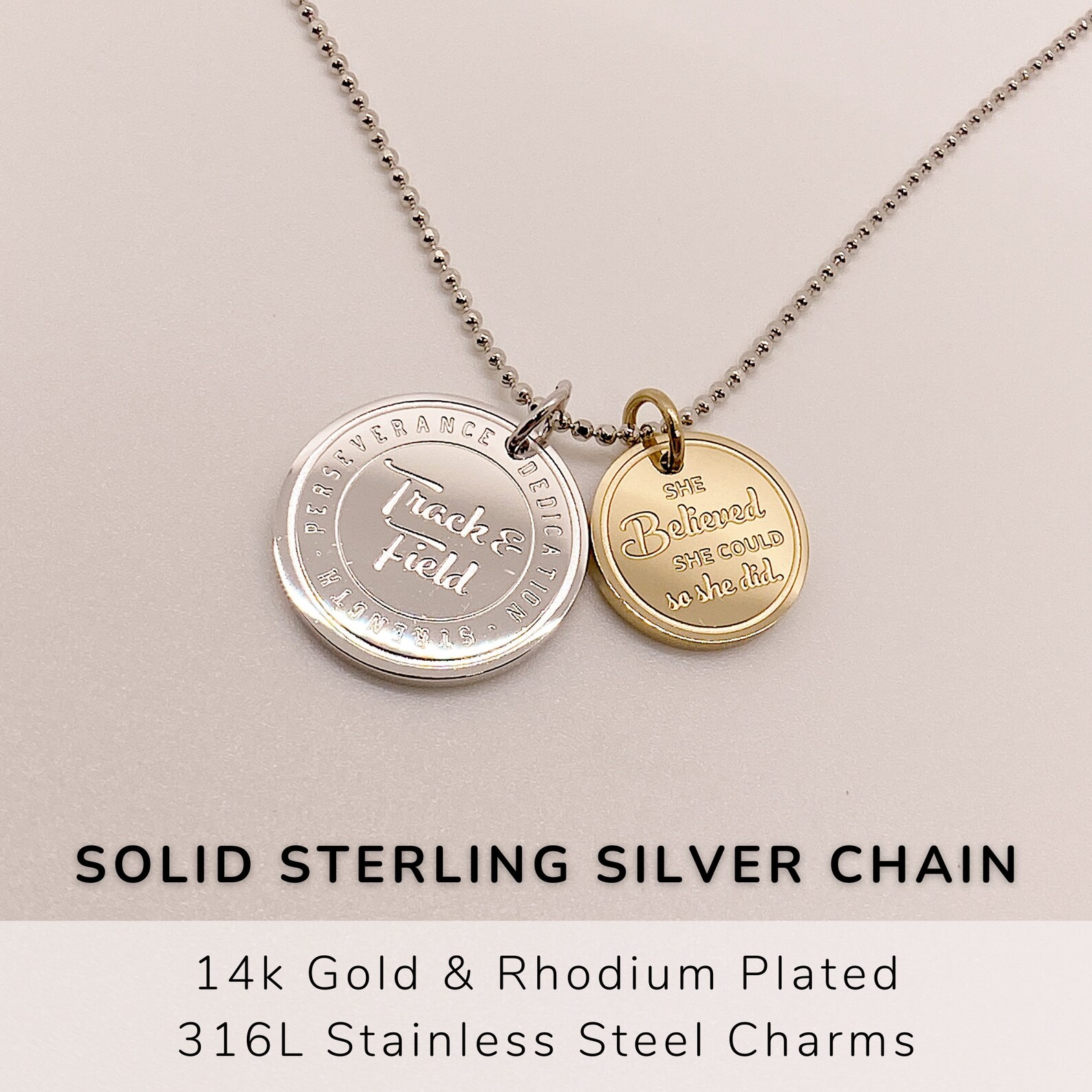 Track and Field Necklace / Track Runner Gift / Track Team Etsy