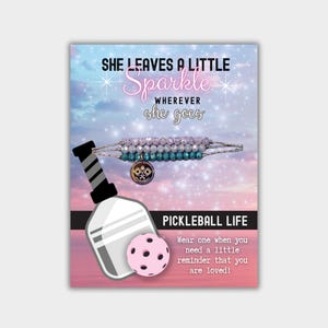 Pickleball Gift for Her - Pickle Ball Bracelet Set - Hypoallergenic and Tarnish-Resistant