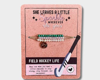 Field Hockey Bracelet - Girls Field Hockey Team Gifts - Hypoallergenic and Tarnish Resistant