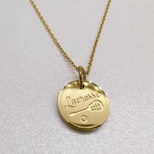 Lacrosse Necklace for Her | Custom Lacross LAX Pendant - Hypoallergenic and Tarnish-Resistant