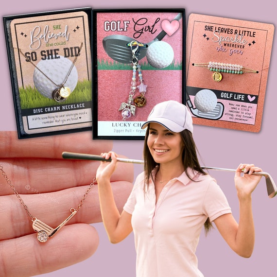 Zierliche kleine Golfschläger Halskette / Golf Anhänger / Golf Schmuck /  Geschenk für Golfer Mädchen / Damen Golf Geschenk / Golf Geschenk für Sie /  Mädchen Golf Geschenk - .de