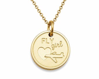 Airplane Necklace | Gift for Flight Attendant or Female Pilot - Hypoallergenic and Tarnish-Resistant