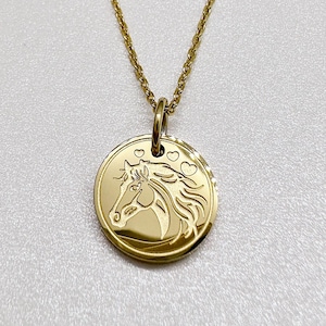 Equestrian Horse Pendant Necklace | Custom Gift for Horse Rider - Hypoallergenic and Tarnish-Resistant