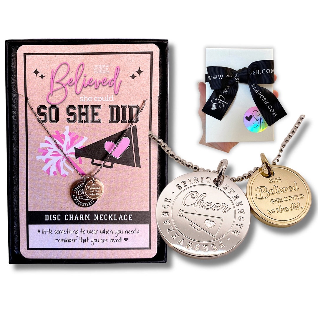 Collana Cheerleader In Oro Con Ciondolo Significativo – Regalo Per Allenatrici, Mamme E Membri Della Squadra Di Cheerleading
