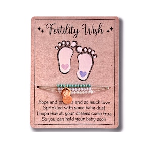 Pulsera de regalo para apoyar la fertilidad, FIV, pérdida del embarazo e infertilidad: regalo de fertilidad personalizado, hecho en EE. UU.