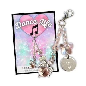 Dance Team Gifts | Dancer Charm Clip for Gear Bag, Purse, Backpack, Keychain - Made in the USA