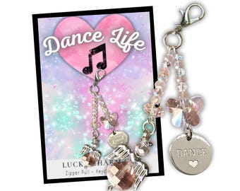 Dance Team Gifts | Dancer Charm Clip for Gear Bag, Purse, Backpack, Keychain - Made in the USA