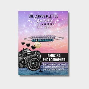 Cadeau pour photographe - Bracelet pour appareil photo - hypoallergénique et résistant à la ternissure