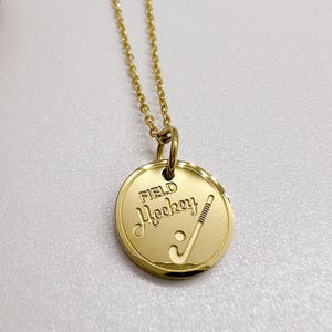 Field Hockey Necklace - Dainty Field Hockey Jewelry - Hypoallergenic and Tarnish Resistant