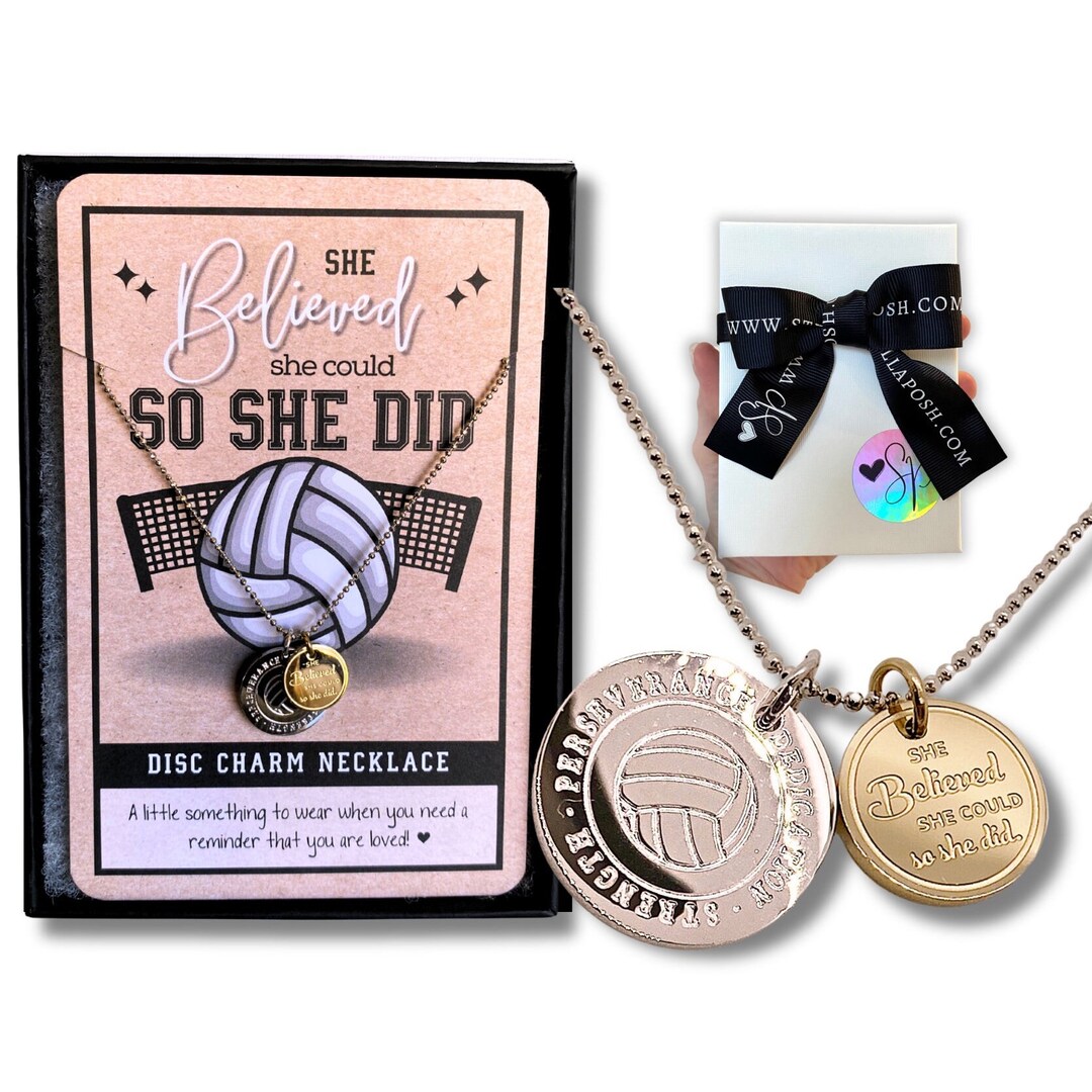 Volleyball Necklace / Volleyball Player Gift / Volleyball Team Etsy