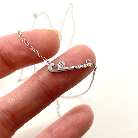 Dainty Tiny Field Hockey Necklace - 18k Gold-Plated